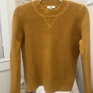 Lucky Brand Mustard Waffle Knit Sweater Women’s M